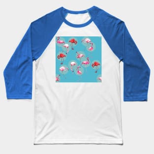 Flamingo Party Baseball T-Shirt